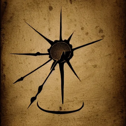 Image similar to logo of dark tent, Leonardo da Vinci style