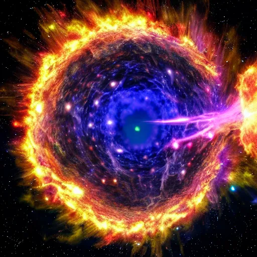 Image similar to exploding supernova, insanely detailed, 4 k, awe - inspiring