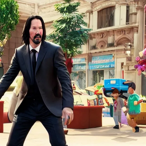 Image similar to Keanu reeves in the pixar film