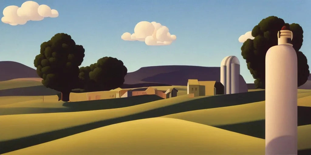 Prompt: smile, blue sky, summer evening, kenton nelson