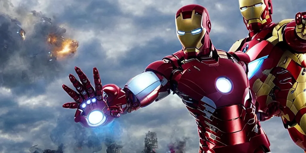 Prompt: leaked photo of presidant obama wearing iron man armour in the midst of giant marvel battle outside the white house, with donald trump attacking ultra realistic, 4K, movie still, UHD, sharp, detailed, cinematic, render, modern