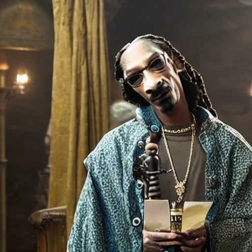 Prompt: Snoop Dogg as a muppet in game of thrones