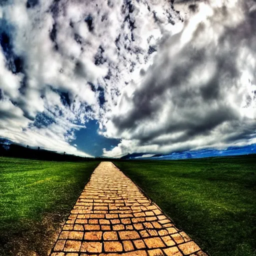 Image similar to walking around in heaven, clouds, GoPro, wide angle lens, high resolution 8k,