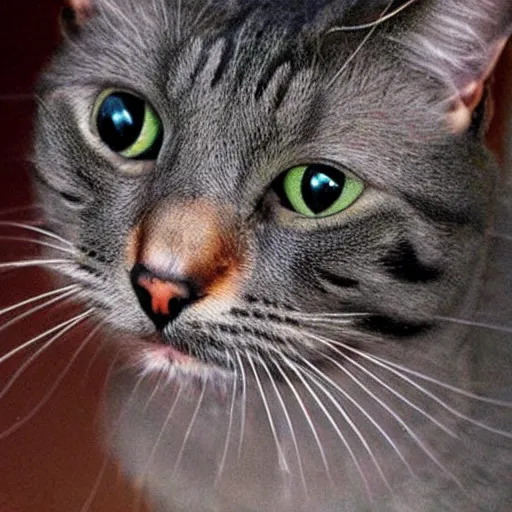 Prompt: a cat, optical illusion