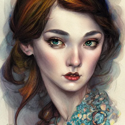 Prompt: a portrait in the style of anna dittmann and donato giancola and charles dana gibson.