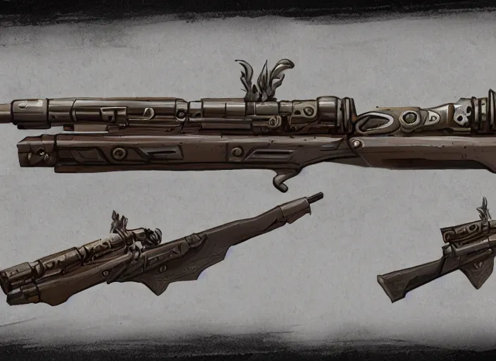 Image similar to an arcane rifle, artstation, intricate