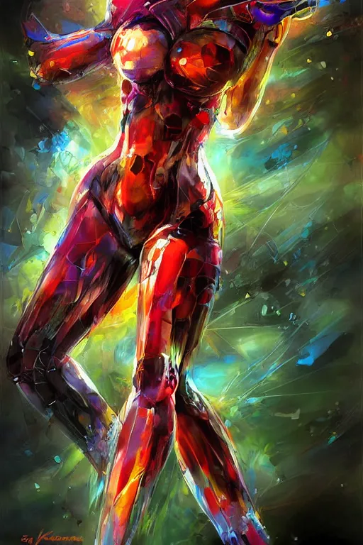 Prompt: samus aran by yossi kotler