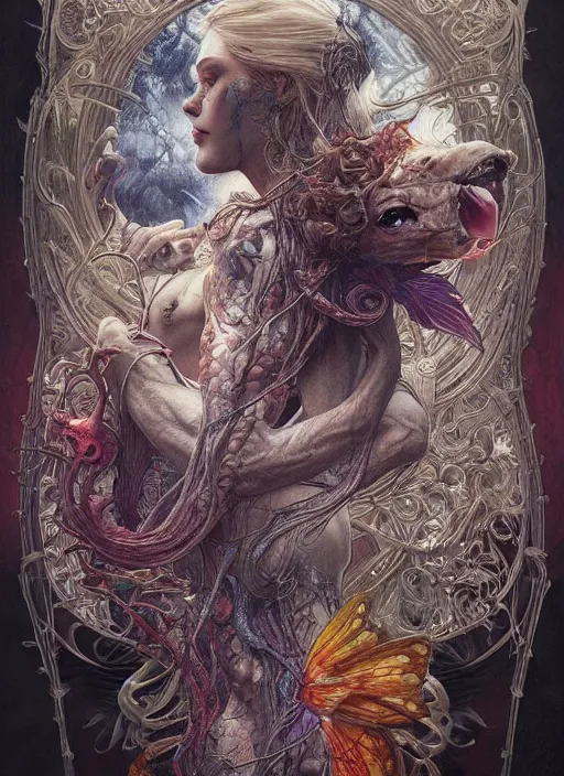 Prompt: an intricate pencil sketch of monster anatomy, vivid colors, ultra realistic, concept art, intricate details, eerie, highly detailed, photorealistic, octane render, 8 k, unreal engine. art by artgerm and greg rutkowski and charlie bowater and magali villeneuve and alphonse mucha