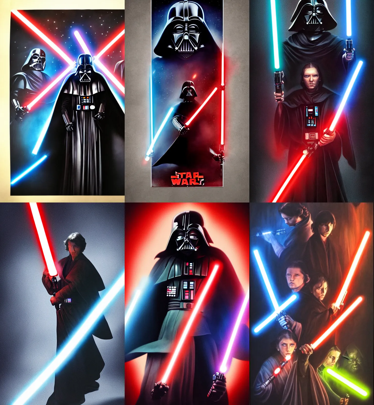 Prompt: portrait, siths with light saber, poster, epic, star wars, dramatic lights, cinematic, hyper realistic, dark side, futuristic interior