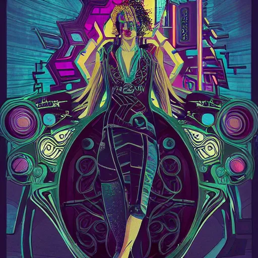 Image similar to cyberpunk art nouveau