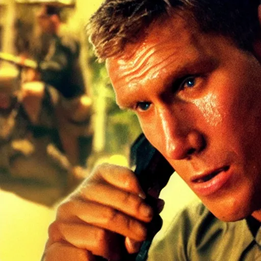 Prompt: Live Action Still of Jerma985 in Apocalypse Now, real life, hyperrealistic, ultra realistic, realistic, highly detailed, epic, HD quality, 8k resolution, body and headshot, film still