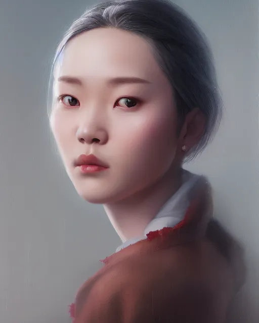 Image similar to a highly realistic, true to life portrait of a young woman, by leng jun, tom bagshaw, sharp focus, trending on artstation, cinematic lighting, hyper realism, octane render, 8 k, hyper detailed.
