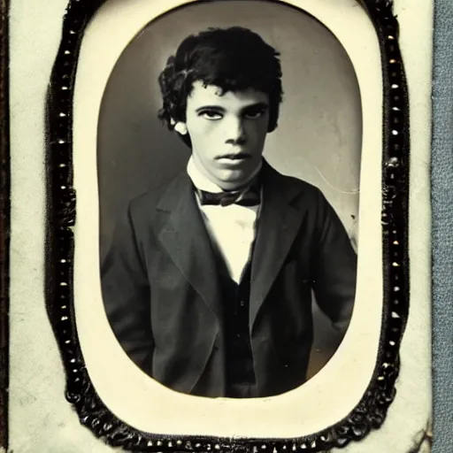 Image similar to close up photo of a attractive young male by Diane Arbus and Louis Daguerre