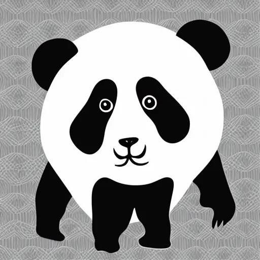 Prompt: vector artwork of a baby panda