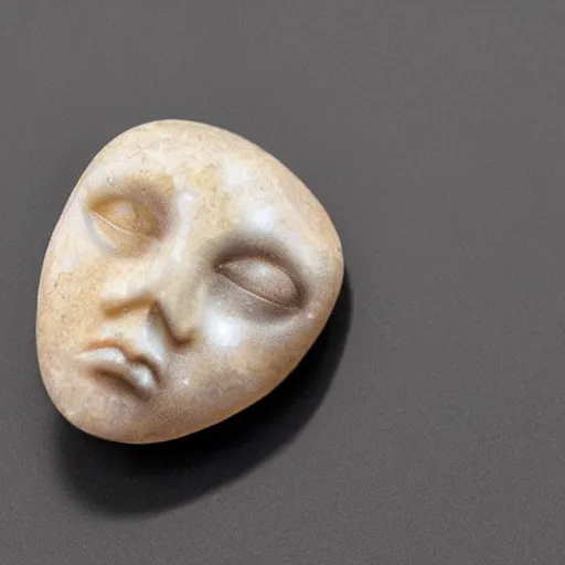 Image similar to gemstone that shaped like a face