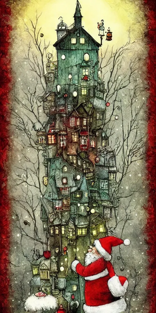 Image similar to a santa scene by alexander jansson