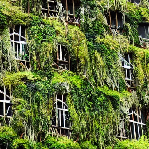 Image similar to building covered in new zealand endemic epiphytes