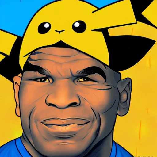 Image similar to Portrait of Mike tyson as Pikachu