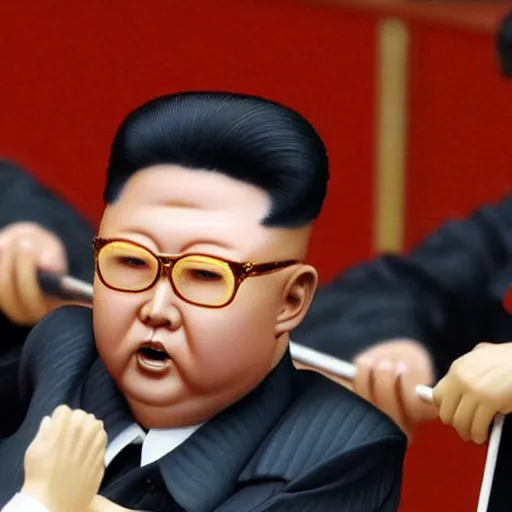 Prompt: kim jong - il, kim jongil, hyper realistic face, ultra fine details, associated press, reuters, monochrome