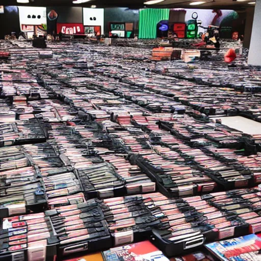 Image similar to 1000 Nintendo Consoles in a pile