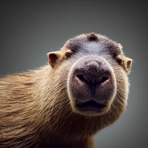 Image similar to hyperrealistic dslr film still of justin bieber disguised as capybara, stunning 8 k octane comprehensive 3 d render, inspired by istvan sandorfi & greg rutkowski & unreal engine, perfect symmetry, dim volumetric cinematic lighting, extremely hyper - detailed, incredibly real lifelike attributes & flesh texture, intricate, masterpiece, artstation, stunning