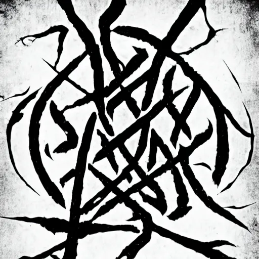 Image similar to black metal band font, unreadable, looks like varicose veins, symmetrical, mirror