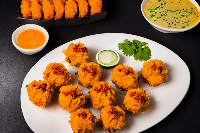 Image similar to vadapav sushi, commercial photography