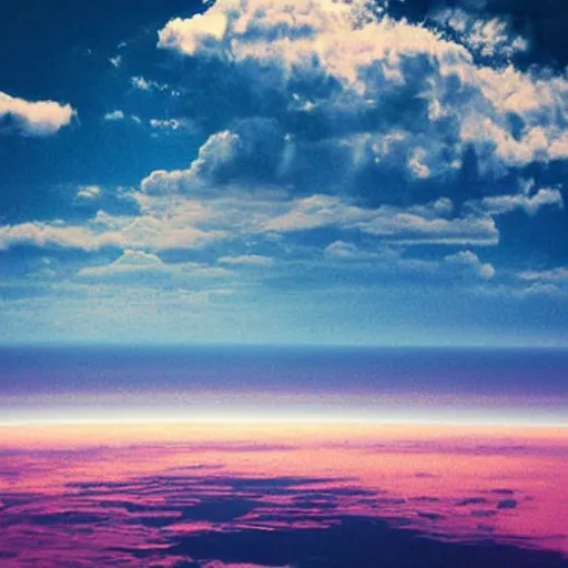 Prompt: Space photograph of the surface of an exoplanet, sharp, detailed, clouds, exotic endless horizon, beautiful landscape, colorful, award winning photography