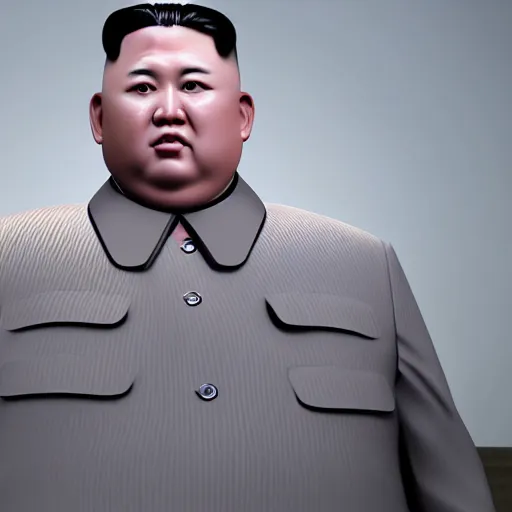 Image similar to a liquid metal robot Kim Jong Un, unreal engine