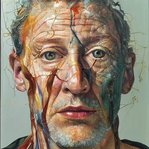Prompt: high quality high detail painting by lucian freud and jenny saville, hd, holy person, turquoise