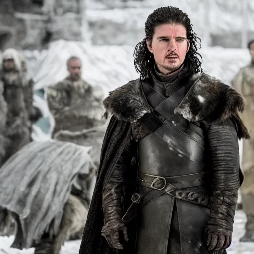 Image similar to still of tom cruise as jon snow in game of thrones