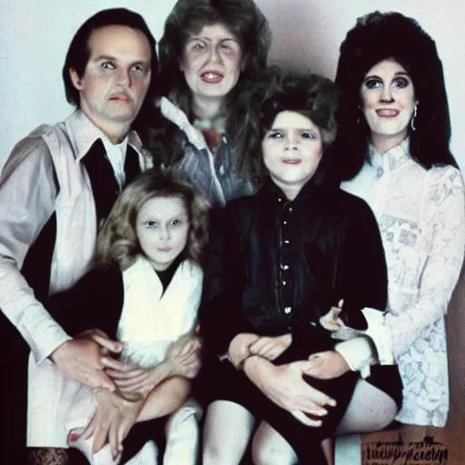 Prompt: haunted 1 9 8 0 s family portrait