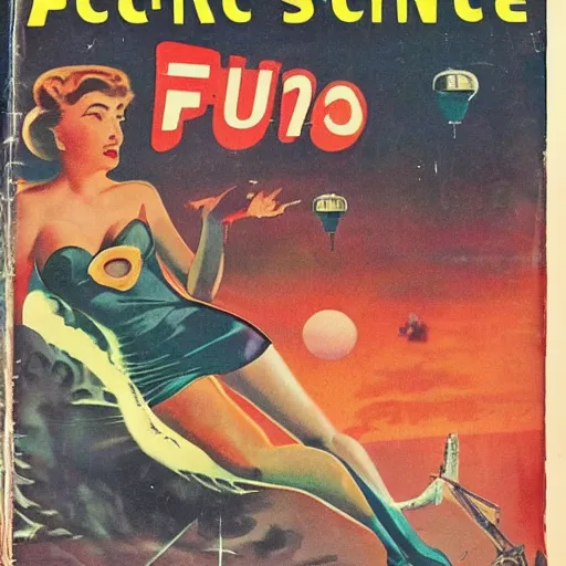 Prompt: cover art from a pulp science fiction magazine from 1 9 4 7