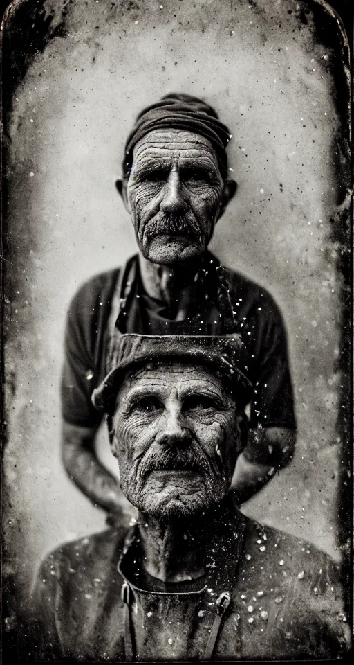 Image similar to a highly detailed wet plate photograph, a portrait of a baker