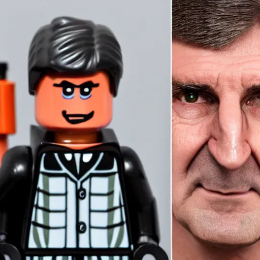 Prompt: andrej babis as a lego figurine