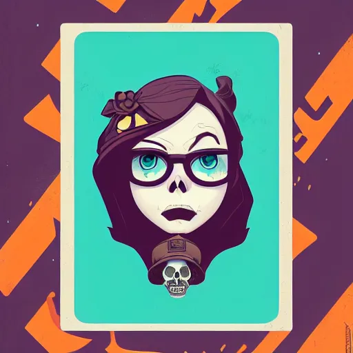 Image similar to portrait skull girl disney by petros afshar, tom whalen, mucha, laurie greasley, war face by greg rutkowski