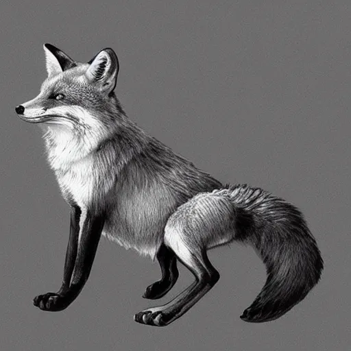 Image similar to fox with dumbbell photorealistic art illustration