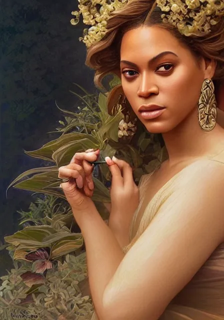 Image similar to beyonce and adele, intricate, elegant, highly detailed, digital painting, artstation, concept art, smooth, sharp focus, illustration, art by artgerm and greg rutkowski and alphonse mucha and william - adolphe bouguereau