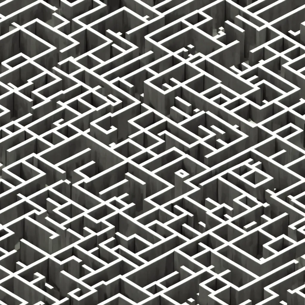 Image similar to wimmelbilder maze made of miniature cubicles, isometric, octane render, unreal engine