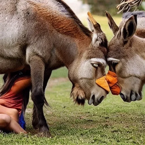 prompthunt: dwayne the rock johnson's face on the body of a kangaroo