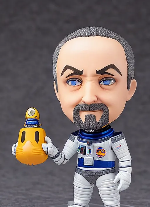 Prompt: richard garriott, a nendoroid of richard garriott astronaut figurine, realistic face, detailed product photo