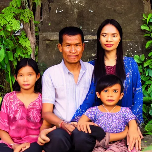 Prompt: an indonesian family portrait