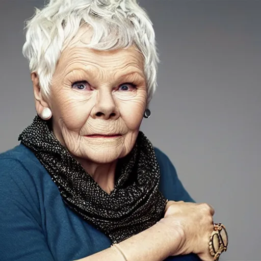 Prompt: judy dench as god