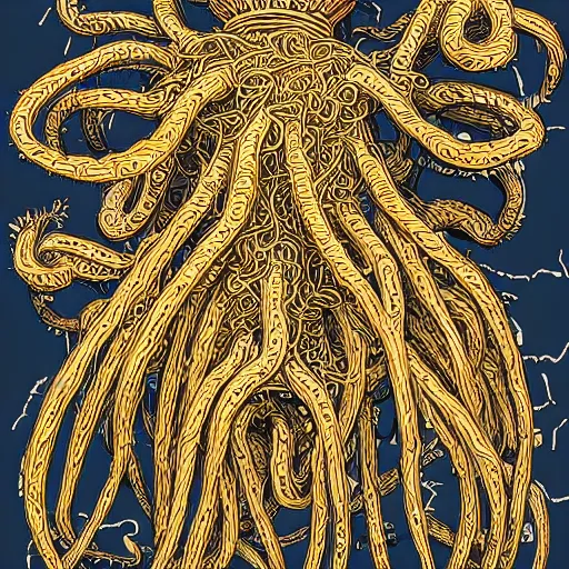 Prompt: the flying spaghetti monster in new jersey, detailed, intricate, trending on artstation