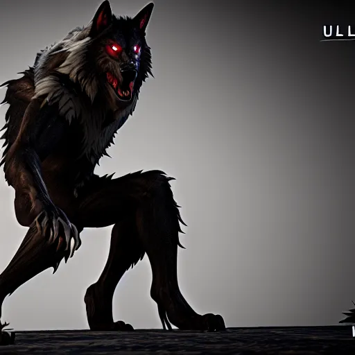 Image similar to werewolf from van helsing unreal engine hyperreallistic render 8k