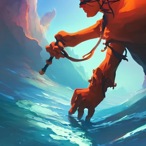 Image similar to hero world wizard of the coast, behance hd by jesper ejsing, by rhads, makoto shinkai and lois van baarle, ilya kuvshinov, rossdraws global illumination