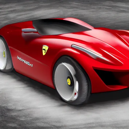 Image similar to a red ferrari wheelchair concept render