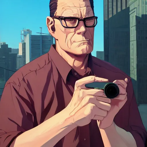 Prompt: hank hill, art gta 5 cover, official fanart behance hd artstation by jesper ejsing, by rhads, makoto shinkai and lois van baarle, ilya kuvshinov, ossdraws, and by feng zhu and loish and laurie greasley, victo ngai, andreas rocha, john harris