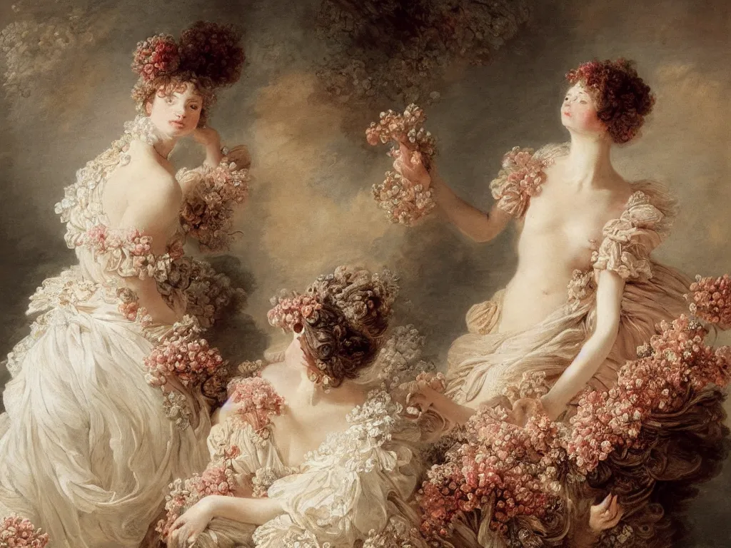 Prompt: portrait fragrance advertising campaign by jean honore fragonard, highly detailed, intricate