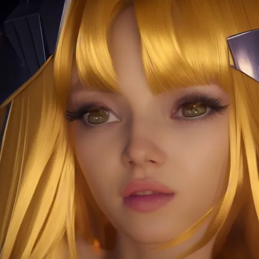 Prompt: still of pretty Lux (League of Legends) close up in KDA More music video. 3d render, octane render, game art, realistic, highly detailed, trending on artstation, 4k, trending on artstation, pixar, cgsociety, unreal engine 5, redshift render, trending on artstation, blender, behance, cg